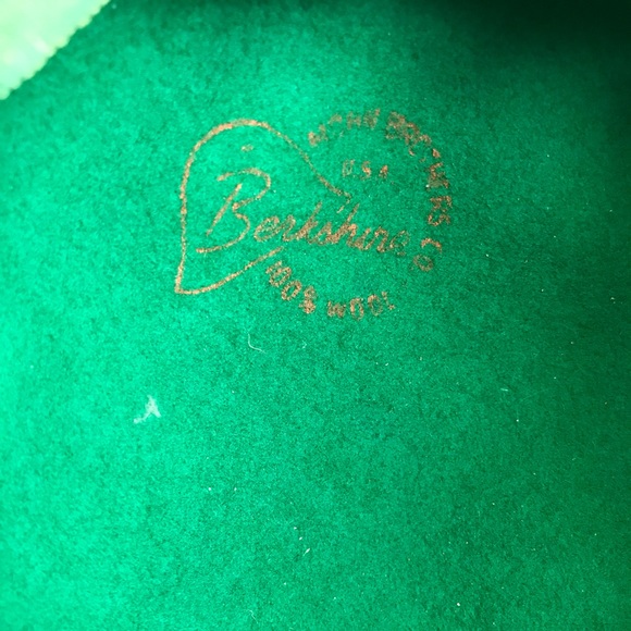 Vintage 40s Turned Up Green Tilt Hat with Flowers - Picture 8 of 8